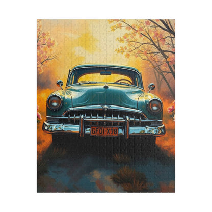 Fall Vintage Car Puzzle - 110, 252, 520, 1014-piece, Nostalgic Autumn Jigsaw for Car Lovers, Gift for Father's Day, Family Game Night 520 pcs (Vertical) Puzzle The Puzzle Chest