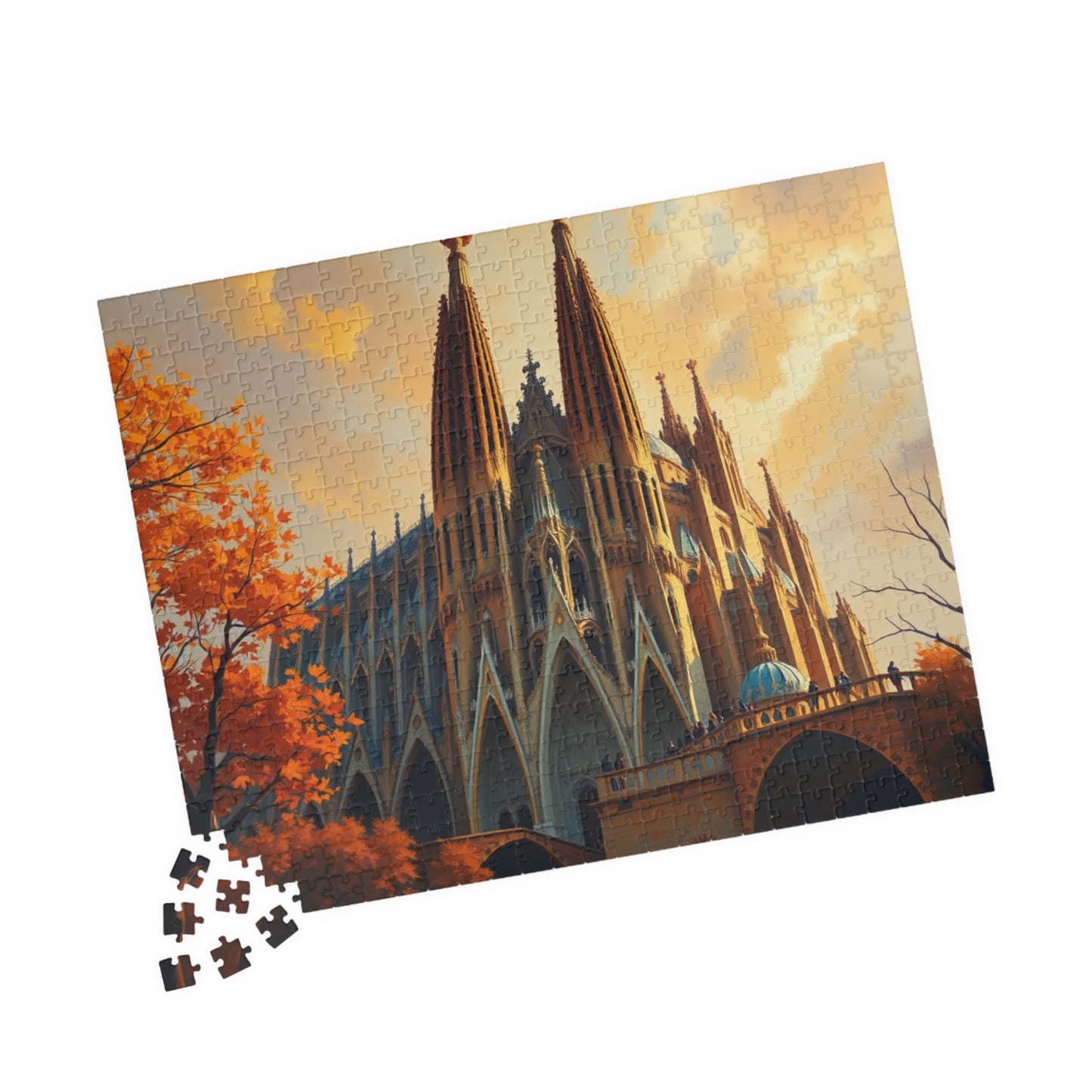Autunm Sagrada Familia Puzzle, Famous Landmark Iconic Barcelona Church, Travel-inspired Jigsaw, Architecture Lover Gift, Mindful Activity Puzzle The Puzzle Chest