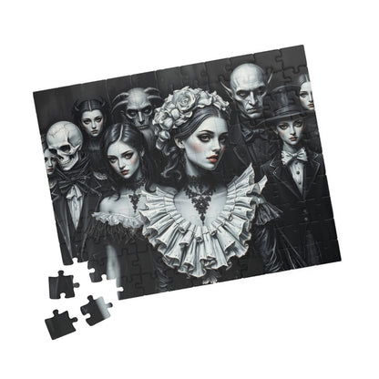 Elegant Gothic Art Puzzle - Enchanting 110/252/520/1014-piece Mystical Collectible, Halloween Gift for Art Lovers, Mindfulness Activity The Puzzle Chest
