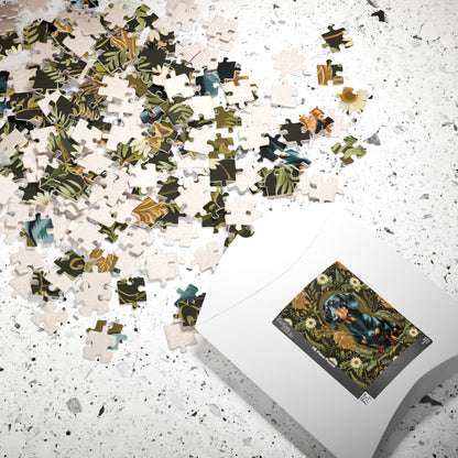 Vintage Dachshund Puzzle - William Morris Inspired 110-1014 Piece Family Dog Jigsaw Game, Fun Indoor Activity, Best Animal Lover Gift Idea Puzzle The Puzzle Chest