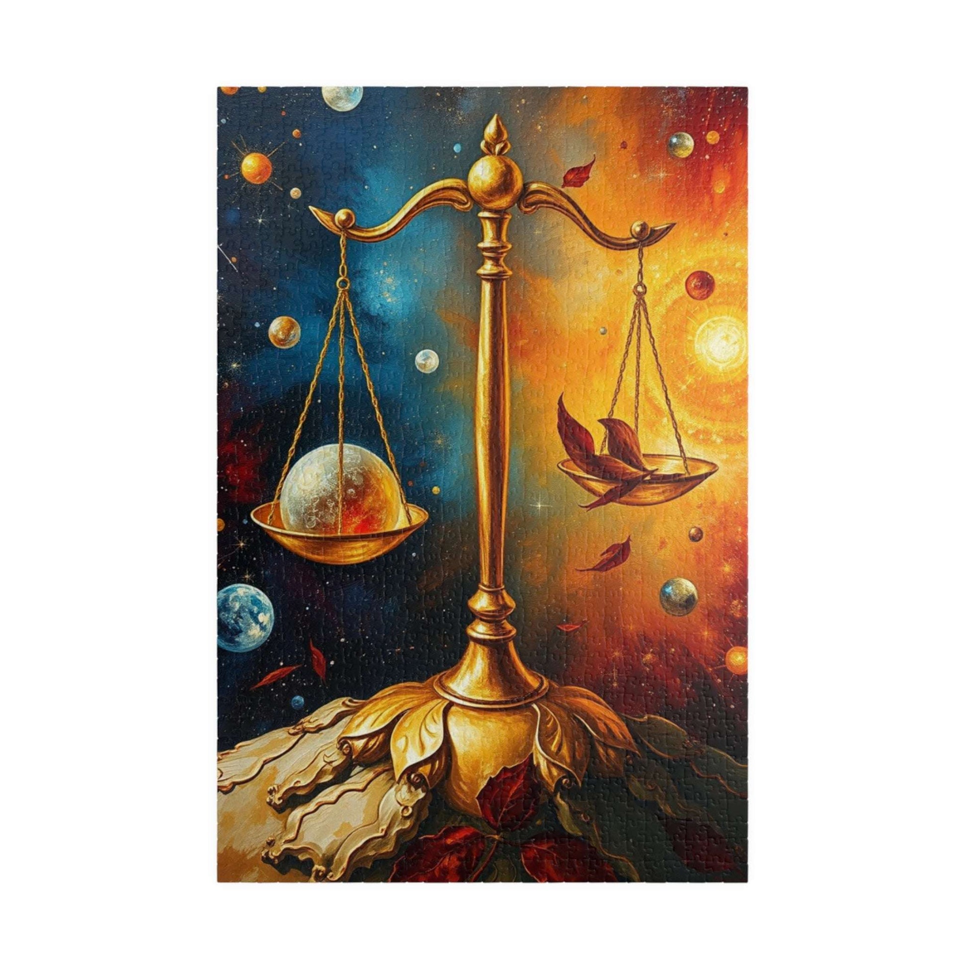 Celestial Balance Puzzle | Libra Zodiac Sign Jigsaw Game | Astrology Inspired | Friend Mindfulness Gift | Fun Family Activity | Brain Teaser 1014 pcs (Vertical) Puzzle The Puzzle Chest