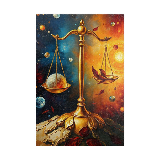 Celestial Balance Puzzle | Libra Zodiac Sign Jigsaw Game | Astrology Inspired | Friend Mindfulness Gift | Fun Family Activity | Brain Teaser 1014 pcs (Vertical) Puzzle The Puzzle Chest