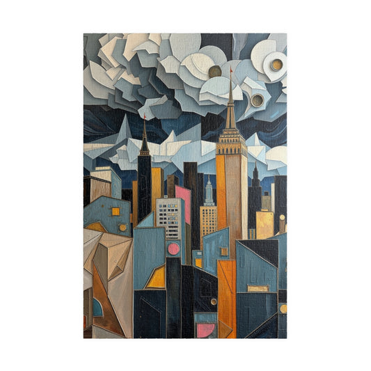 Abstract Cityscape Jigsaw Puzzle, Metallic and Pastel Geometric Shapes Pattern, Challenging Activity, Puzzle Lover Best Unique Gift, Mindful 1014 pcs (Vertical) Puzzle The Puzzle Chest