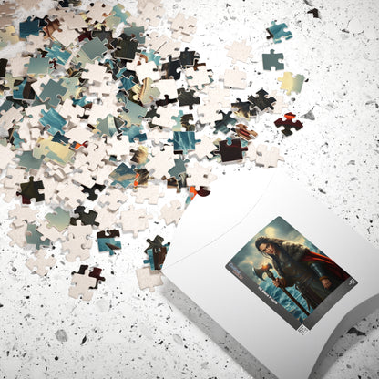Viking Jigsaw Puzzle 110-1014 Piece, Medieval Era Woman Warrior on Stormy Sea, Norse Mythology, Gift for Puzzle Enthusiast, Mindful Activity Puzzle The Puzzle Chest