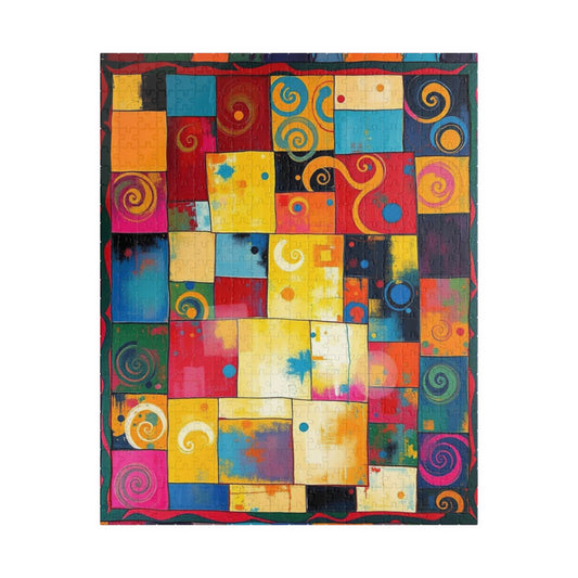 Vibrant Colorful Puzzle, Abstract Art Puzzle Game Tabletop, Family Fun Board Game, Unique Gift Adult Home Entertainment Activity 520 pcs (Vertical) Puzzle The Puzzle Chest