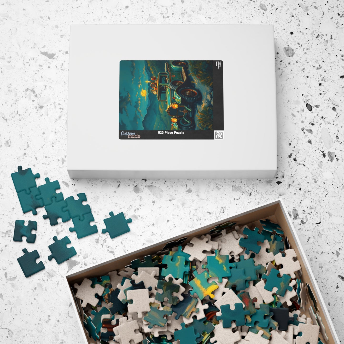 Vintage Steampunk Car Puzzle, Nostalgic 110, 252, 520, 1014-piece Jigsaw, Holiday Birthday Gift for Car Lovers, Family Game Night Puzzle The Puzzle Chest