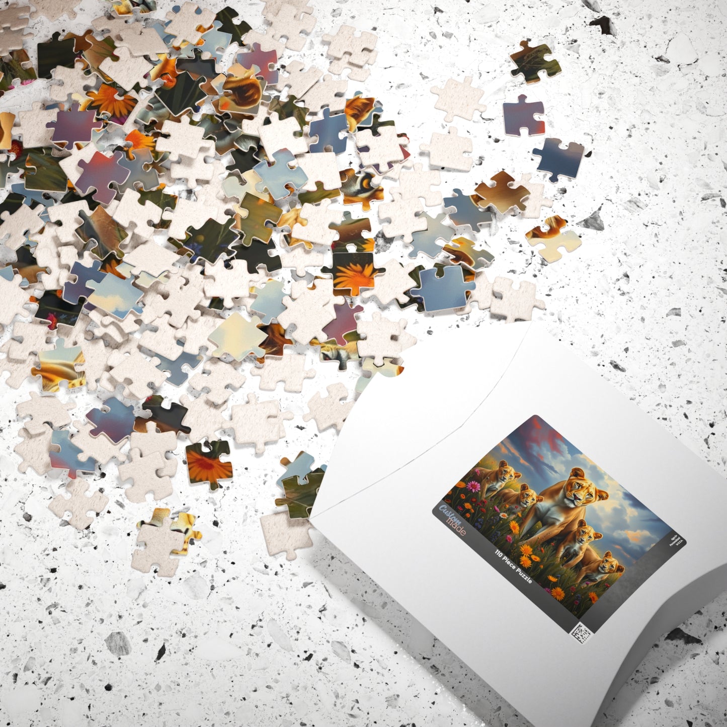 Lioness and Cubs Puzzle | Wildlife Animal Scene Jigsaw Puzzle Puzzle The Puzzle Chest