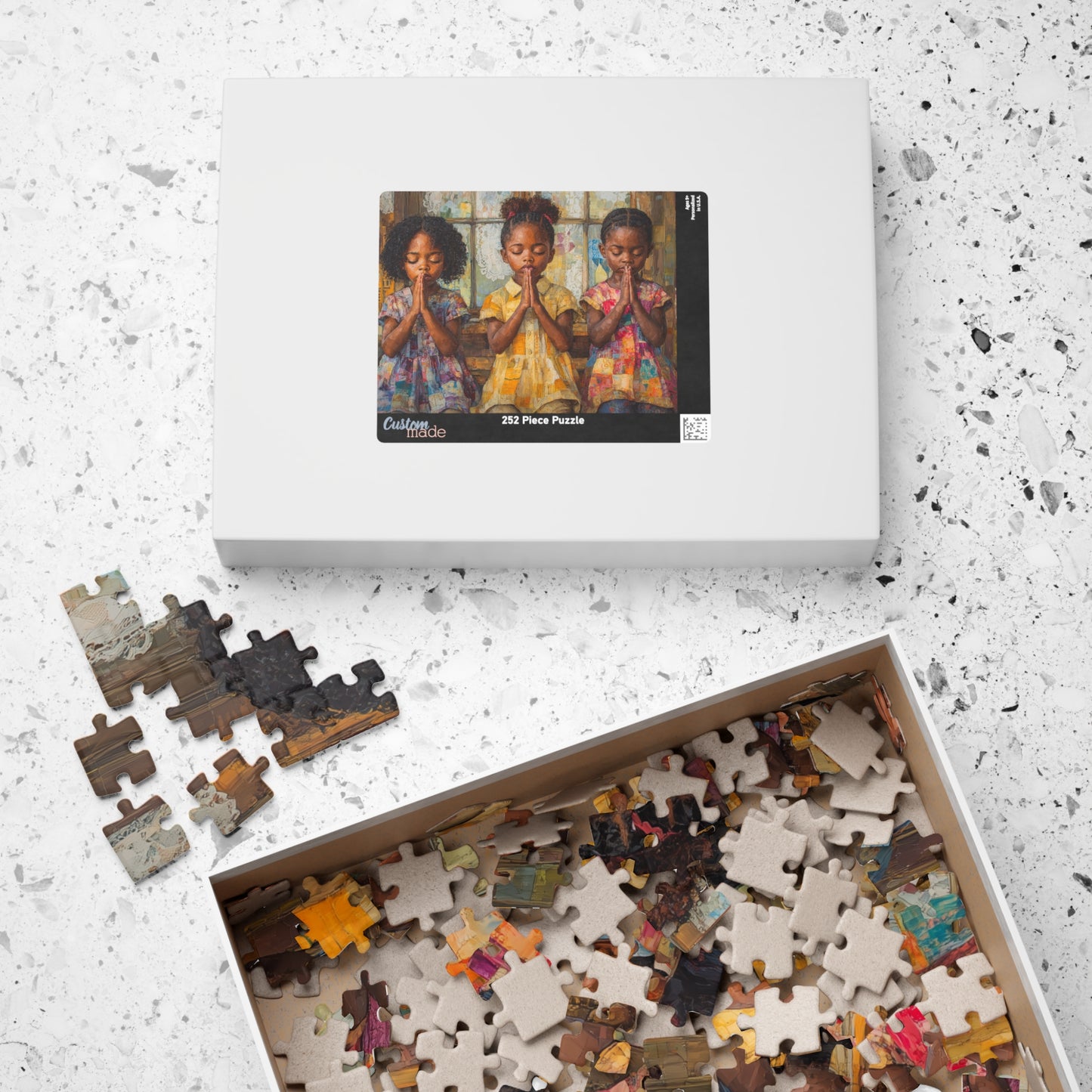 Praying African American Children Puzzle | Afrocentric Jigsaw Puzzle 110-1014 Pieces