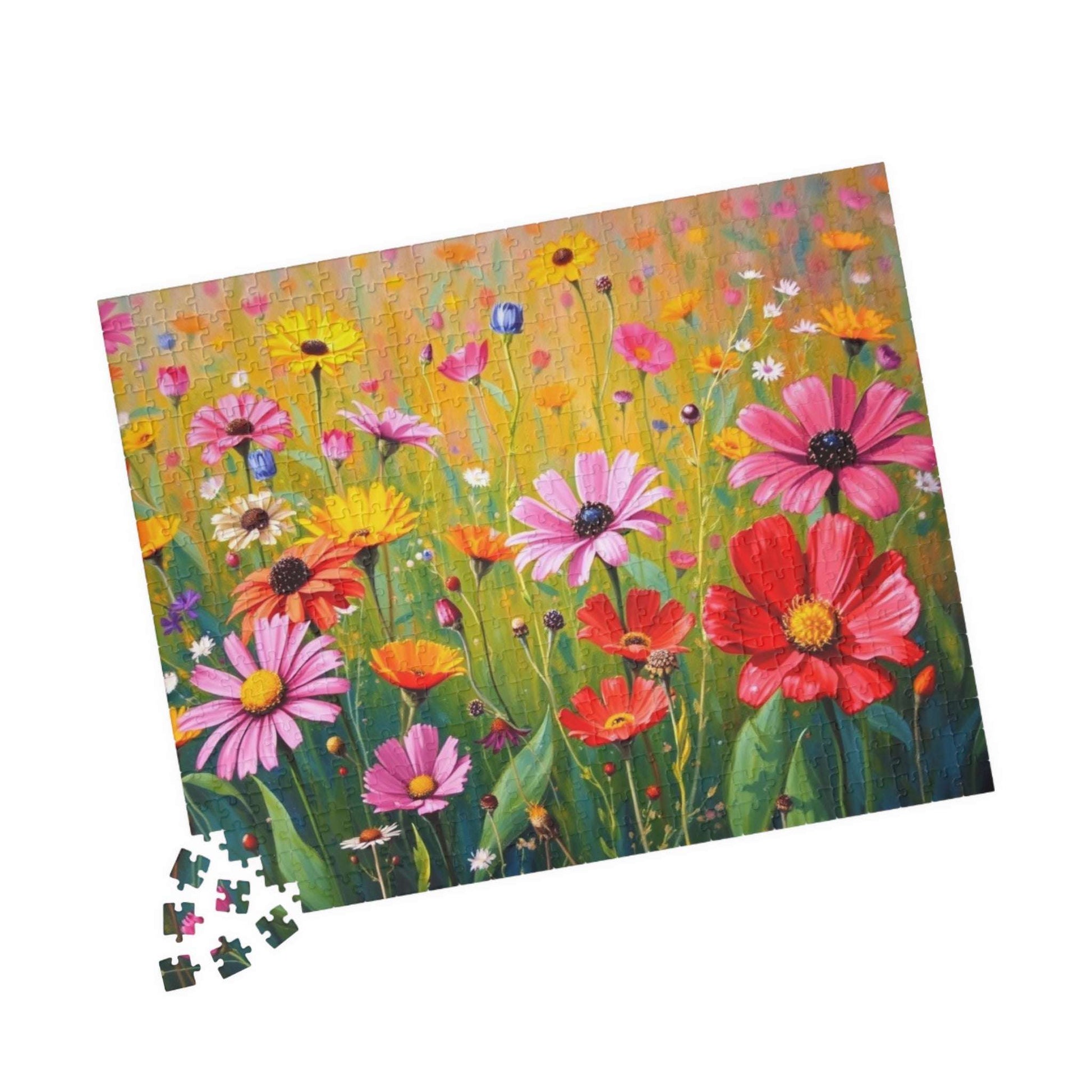Vibrant Floral Puzzle, Flower Botanical Jigsaw Game for Adults, Gift for Nature Lovers and Family Fun Game Nights, Mindfulness Activity Puzzle The Puzzle Chest