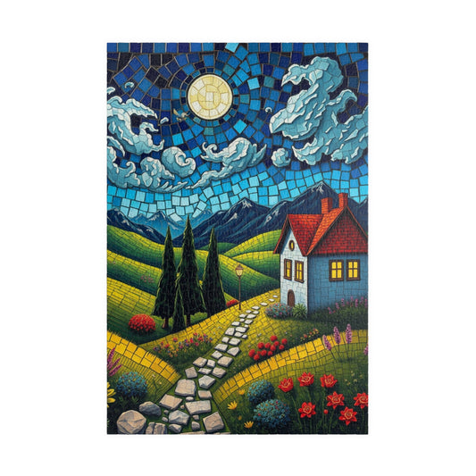 Mosaic Puzzle, Charming Landscape Whimsical Mosaic Tile, Adult Jigsaw Game Toy, Family Fun, Stress Relief Activity, Home Decor, Brain Teaser 1014 pcs (Vertical) Puzzle The Puzzle Chest