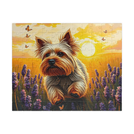 Dog Lover's Jigsaw Puzzle - Game with Yorkshire Terrier, Family Activity Perfect Birthday Holiday Gift for Animal Lover and Pet Enthusiast 110 pcs (Horizontal) Puzzle The Puzzle Chest