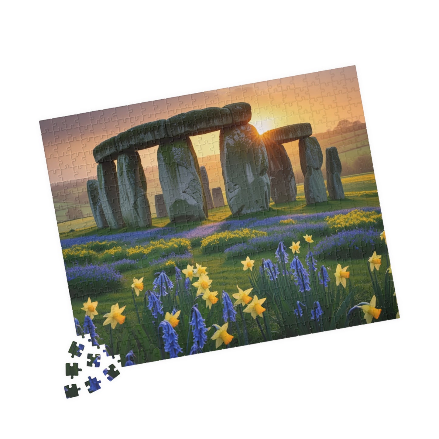 Stonehenge Sunrise Puzzle - 110, 252, 520, 1014-Piece, Famous European Landmark Jigsaw, Mind Game, Meditation Activity, Gift Puzzle The Puzzle Chest