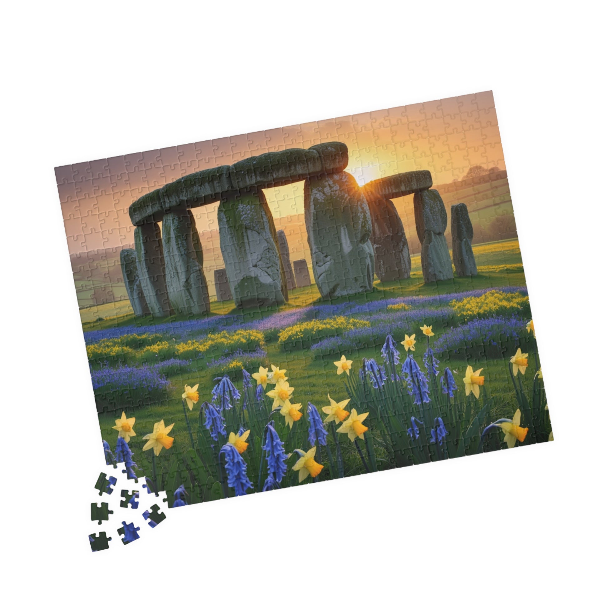 Stonehenge Sunrise Puzzle - 110, 252, 520, 1014-Piece, Famous European Landmark Jigsaw, Mind Game, Meditation Activity, Gift Puzzle The Puzzle Chest