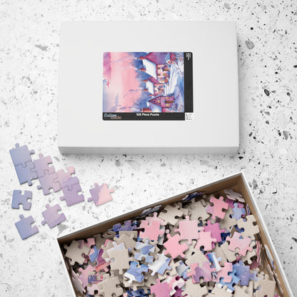 Snow-Covered Village Jigsaw Puzzle, Claude Monet Inspired Winter Landscape Art Puzzle, Game for Adults Teens Seniors, Puzzle Fans, Giftable Puzzle The Puzzle Chest