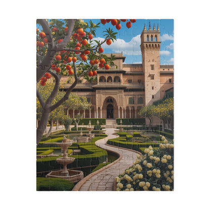 Alhambra Palace Landmark Puzzle, Spanish Architecture Jigsaw Game, Pomegranate Tree Garden, Family Entertainment, Quiet Leisure Activity 110 pcs (Vertical) Puzzle The Puzzle Chest