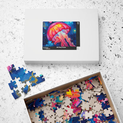 Colorful Jellyfish Jigsaw Puzzle, Vibrant Ocean Artwork, Family Game Night, Friend Gift for Sea Lovers, Fun Activity for Adults Puzzle The Puzzle Chest