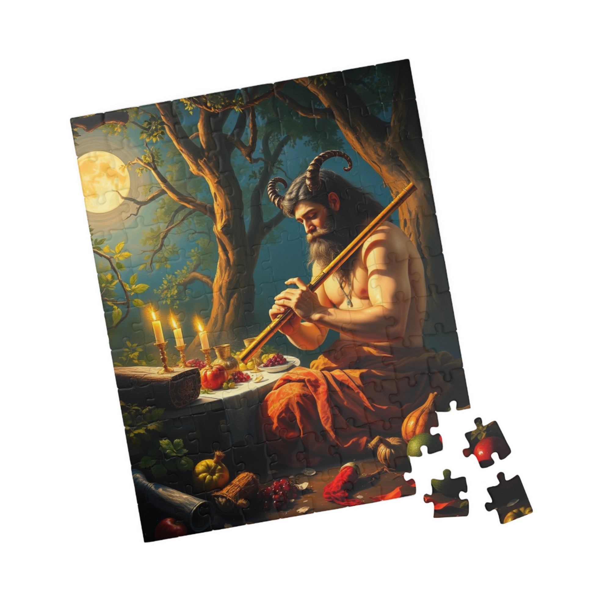 Satyr Feast Artistic Puzzle - Fantasy Mythical Creature Design for Soulful Relaxation, Meditation Gift for Puzzle Lovers, Family Game Night Puzzle The Puzzle Chest