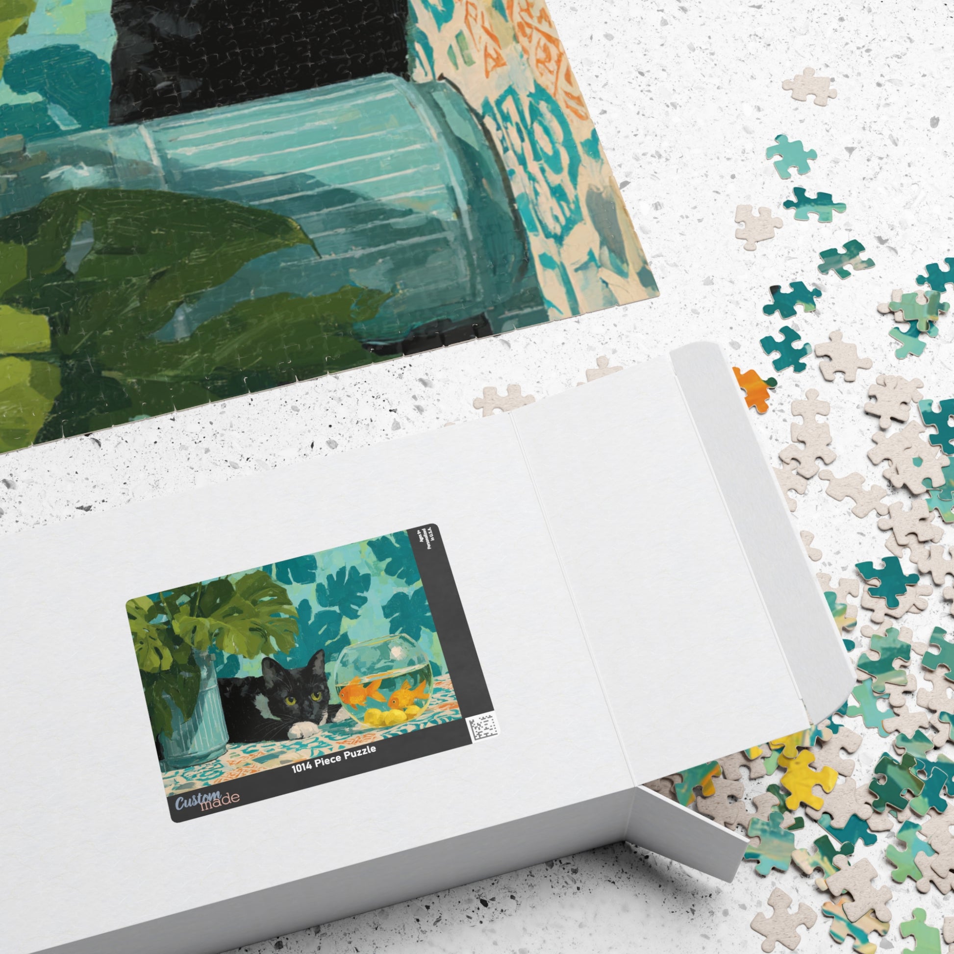 The Cat and the Goldfish Bowl – Classic Matisse-Inspired Cat Jigsaw Puzzle, Animal Theme Still Life Puzzle Puzzle The Puzzle Chest