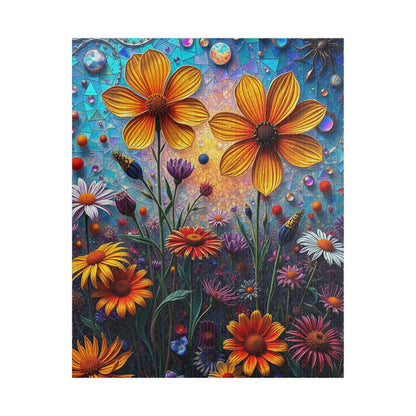 Colorful Floral Mosaic Puzzle - 110, 252, 520, 1014-piece | Flower Lover Gift, Family Bonding Activity, Puzzle Game Night, Frameable Art 520 pcs (Vertical) Puzzle The Puzzle Chest