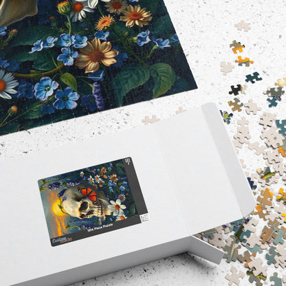 Skull and Butterfly Puzzle, Artistic Dark Art Jigsaw Puzzle for Adults, Unique Gothic Artwork Puzzle Lover Gift, Relaxing Fun Solo Activity Puzzle The Puzzle Chest