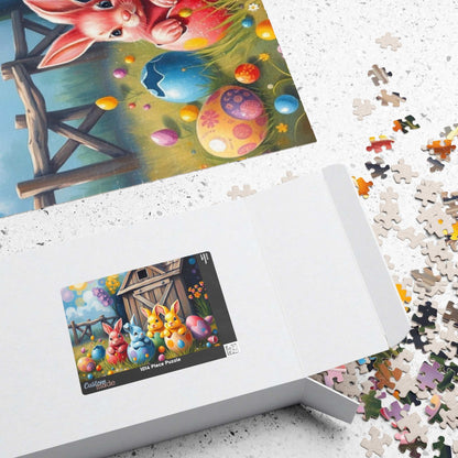 Colorful Bunny Easter Puzzle for Adult, 110-1014 Piece Whimsical Springtime Jigsaw Game, Family Fun, Easter Gift, Brain Teaser Puzzle The Puzzle Chest