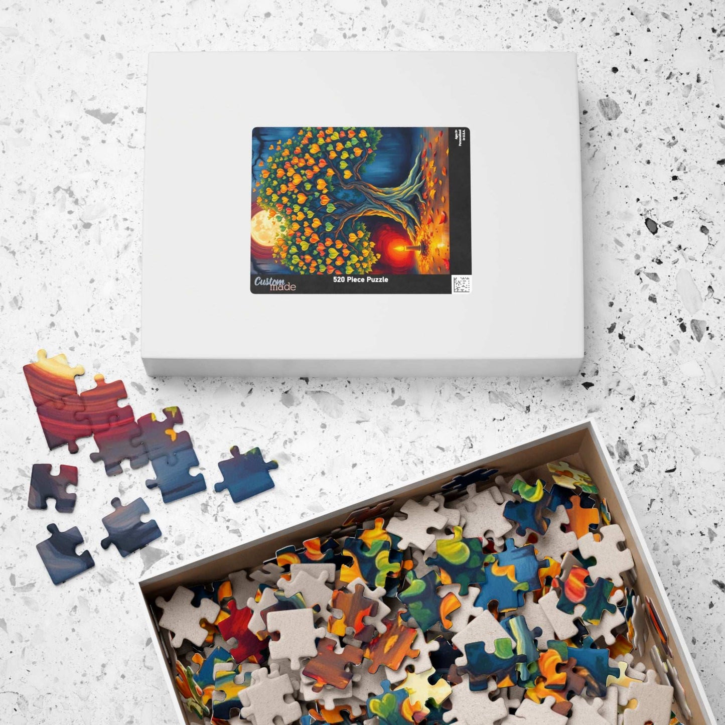 Majestic Bodhi Tree Puzzle for Adults - Heart-Shaped Leaves Design, Puzzle Lover Gift for Friends, Home Entertainment, Mental Exercise Puzzle The Puzzle Chest
