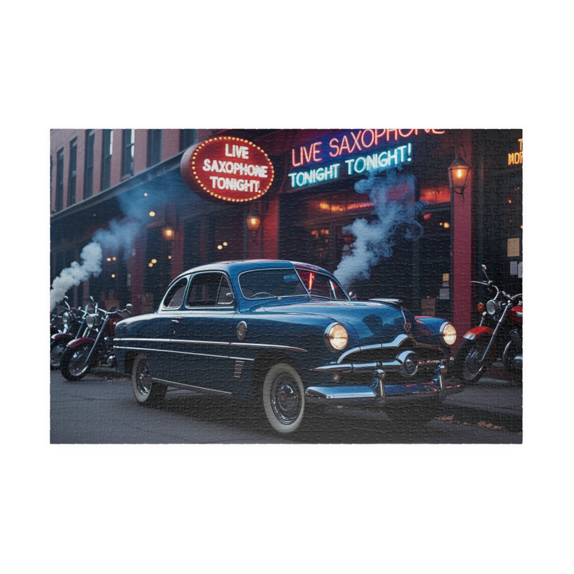 Vintage Car Puzzle - Classic 1949 Eight Coupe, Retro Auto Art, Nostalgic Vehicle 1014 pcs (Horizontal) Puzzle The Puzzle Chest