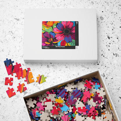 Floral Art Puzzle, Colorful Flower Jigsaw for Relaxation, Gift for Puzzlers, Home Entertainment, Fun Family Activity, Mindful Brain Teaser Puzzle The Puzzle Chest