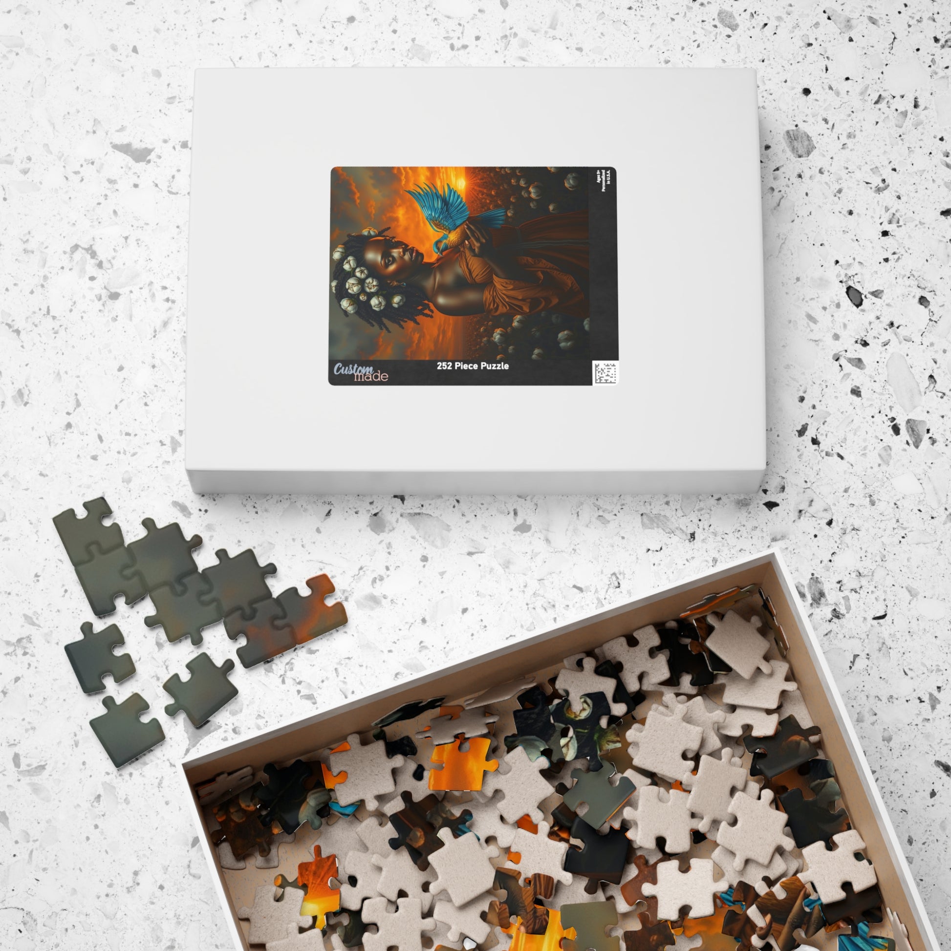 Black Woman in Cotton Field Jigsaw Puzzle, Black History African American Puzzle Art for Adults, Afrocentric Family Home Entertainment or Solo Fun, Friend Gift Puzzle The Puzzle Chest