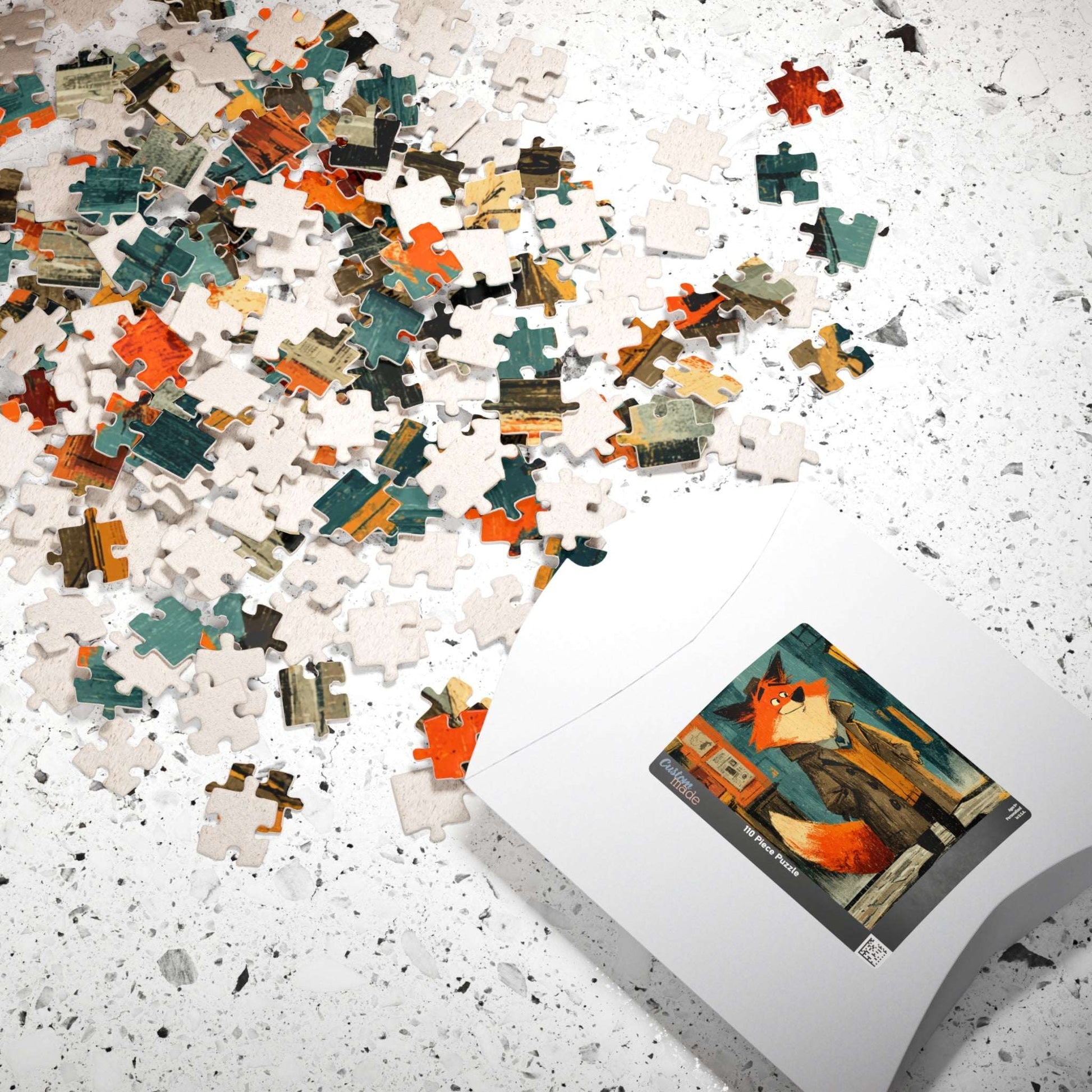 Fox Detective Jigsaw Puzzle - Animal Theme Game, Perfect for Family Fun, Gift for Kids, Cozy Nights, Game Night, Gift Puzzle The Puzzle Chest