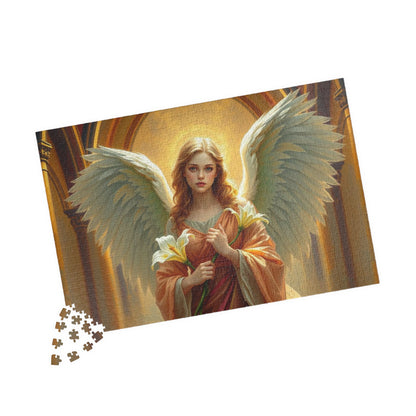 Golden Benediction Jigsaw Puzzle, Angel Puzzle, Religious Puzzle, Catholic Puzzle Gift for Puzzle Lover, Great for Indoor Home Entertainment Puzzle The Puzzle Chest