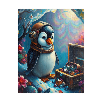 Whimsical Penguin Treasure Jigsaw Puzzle (110, 252, 520-piece) 252 pcs (Vertical) Puzzle The Puzzle Chest