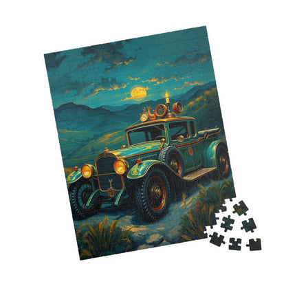 Vintage Steampunk Car Puzzle, Nostalgic 110, 252, 520, 1014-piece Jigsaw, Holiday Birthday Gift for Car Lovers, Family Game Night Puzzle The Puzzle Chest