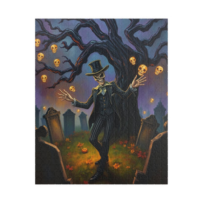 Halloween Themed Puzzle, Spooky Skeleton Design, Adult Jigsaw Game for Fall Decor, Family Game Night, Perfect for Autumn Celebrations, Gift 520 pcs (Vertical) Puzzle The Puzzle Chest