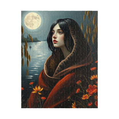 Mythical Selkie Puzzle, Moonlit Serene River Scene Jigsaw Game for Adults, Relaxing Unique Gift for Puzzles Lovers, 110-1014 Pieces Solo Fun