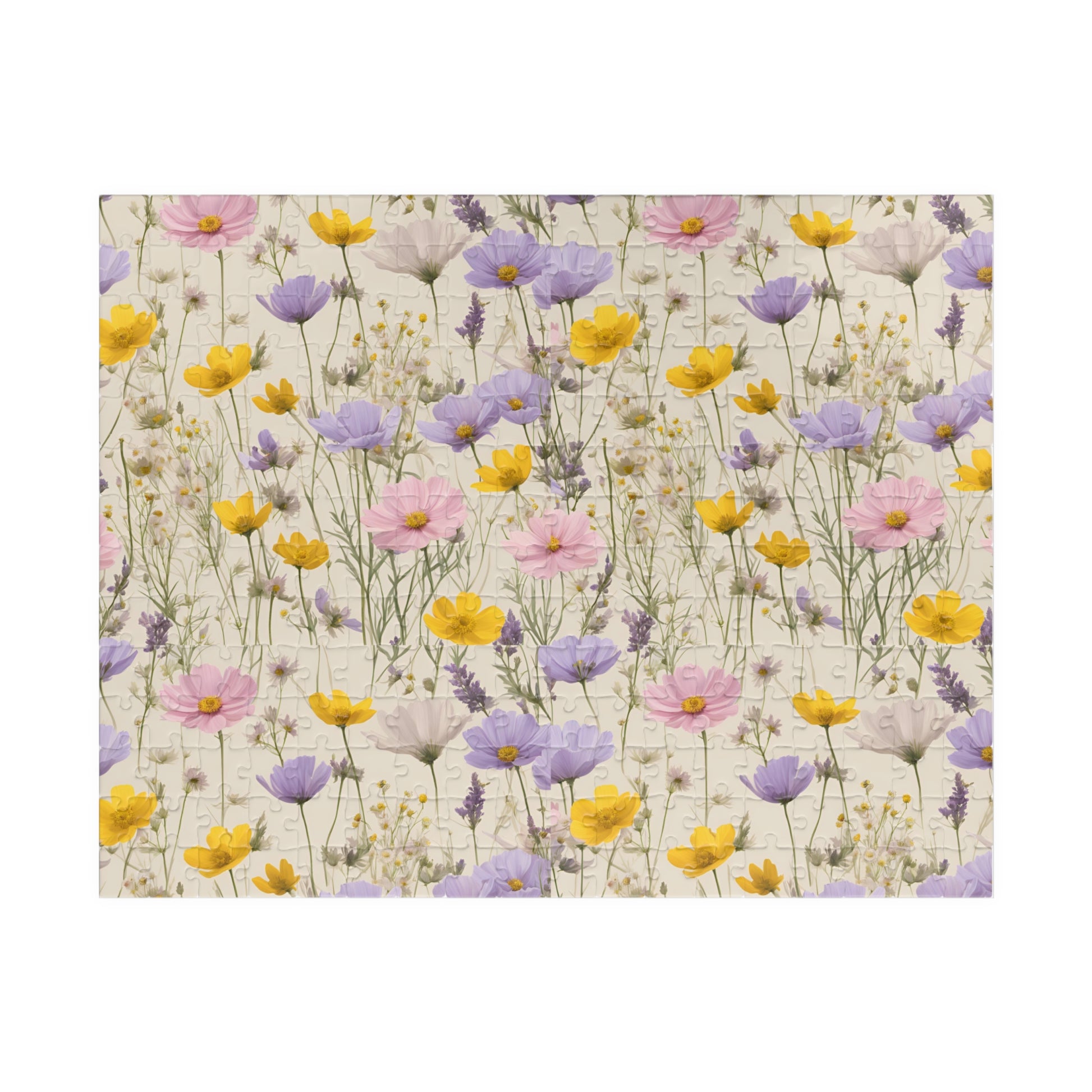 Pastel Wildflower Jigsaw Puzzle, 110-1014 Piece Game for Adults Relaxing Activity, Floral Art Project, Flower DIY Frameable Decor 252 pcs (Horizontal) Puzzle The Puzzle Chest