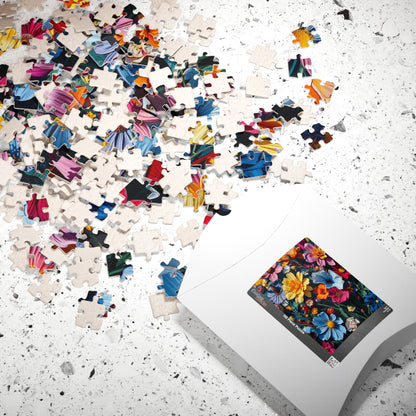 Floral Jigsaw Puzzle, Colorful Flower Game, Friend Gift for Garden Lover, Family Game Night, Home Entertainment Brain Teaser Puzzle The Puzzle Chest