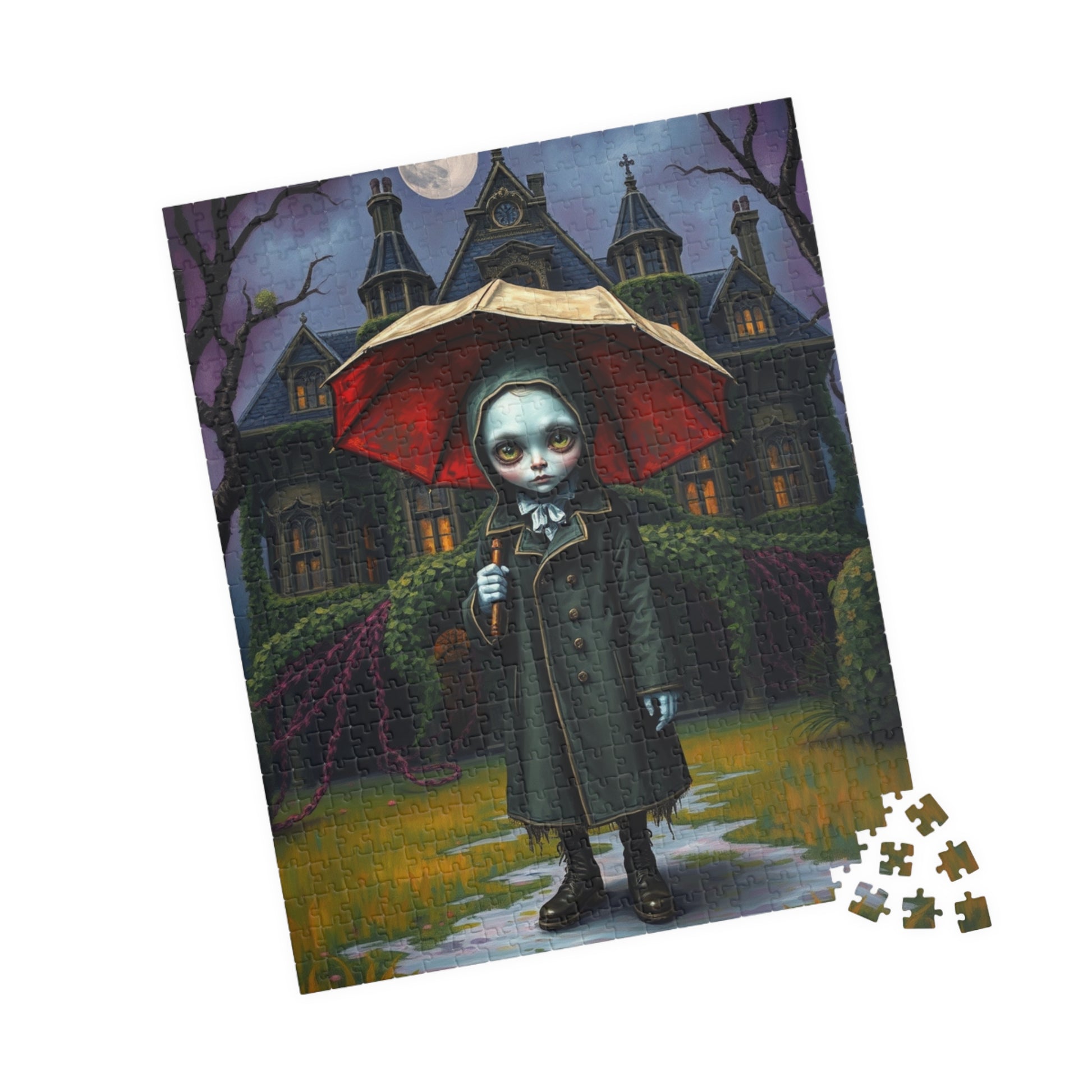 Spooky Gothic Puzzle, Victorian Orphan Illustration Jigsaw Game, Mysterious Halloween Gift, Fun Family Activity, 110 252 520 1014-piece Puzzle The Puzzle Chest