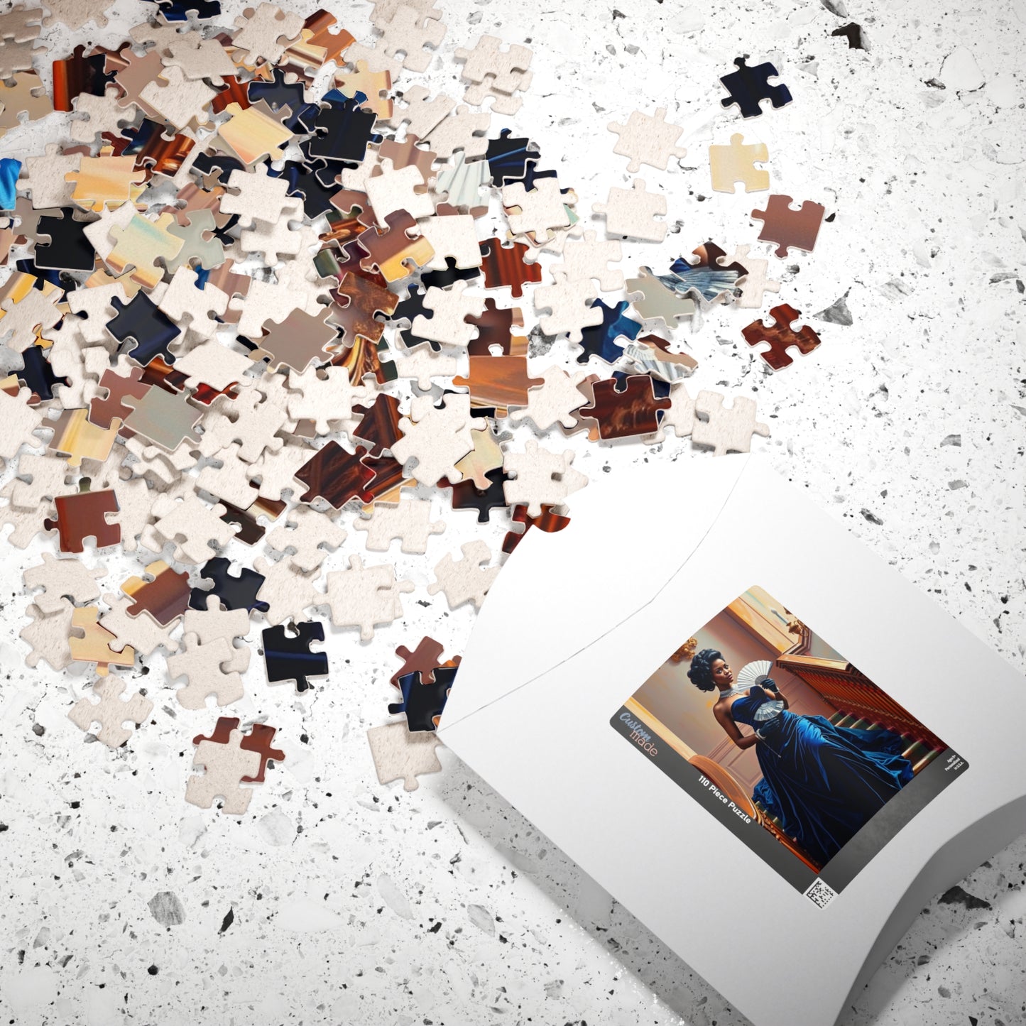 Victorian Afro-American Woman Jigsaw Puzzle, Black Woman Ballroom Dance, Afrocentric Gift for Solo Fun or Family Activity Puzzle The Puzzle Chest