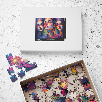 Colorful Art Puzzle - Tranquil Trio | 110, 252, 520, 1014-piece Jigsaw | Meditation Theme | Gift for Art Lovers, Family Activity, Relaxation Puzzle The Puzzle Chest