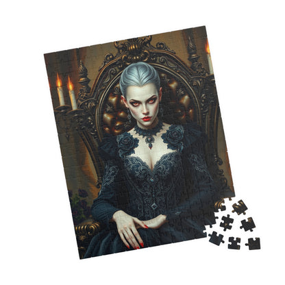 Gothic Vampire Puzzle, Dark Fantasy Art Jigsaw Game for Adult Puzzle Lovers, Home Entertainment, Gift for Friends, Mindfulness Brain Teaser Puzzle The Puzzle Chest
