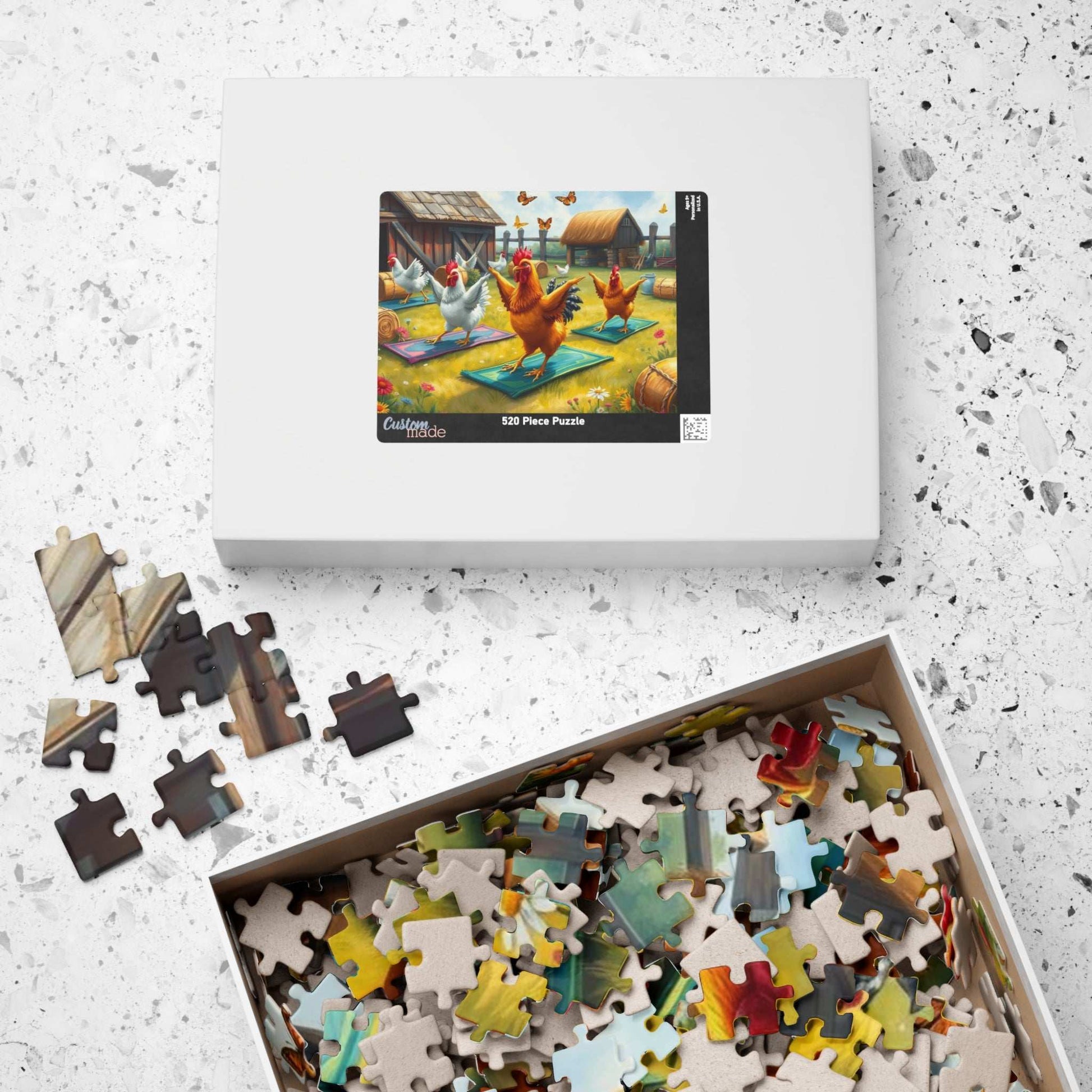 Farmyard Yoga Jigsaw Puzzle - Hilarious Chicken Exercise Class Puzzle The Puzzle Chest