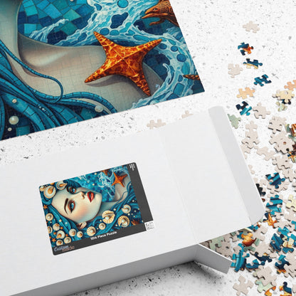 Mosaic Portrait Oceanic Goddess Puzzle, 110-1014 Piece Nautical Jigsaw Game, Unique Gifts, Mermaid Lovers, Relaxing Activity, Creative Fun Puzzle The Puzzle Chest