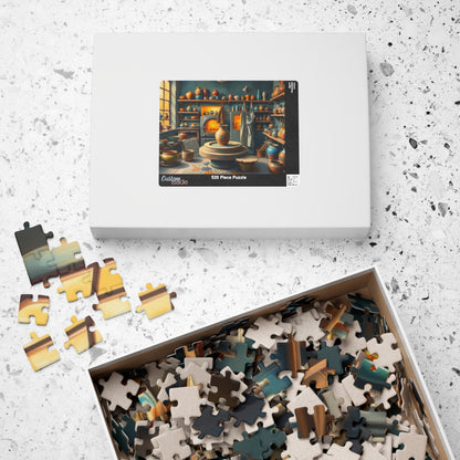 Artisan Pottery Shop Jigsaw Puzzle, Cute Colorful Ceramic Bowls, Vases and Potter's Wheel, Craft Lover Puzzle Enthusiast Gift, Relaxation Puzzle The Puzzle Chest
