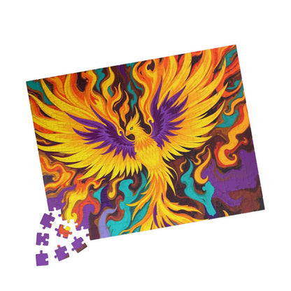 Abstract Phoenix Rising Jigsaw Puzzle (110-1014 Piece), Firebird Engulfed in Vibrant Flames, Puzzle Lover Unique Gift, Fun Brain Teaser Puzzle The Puzzle Chest