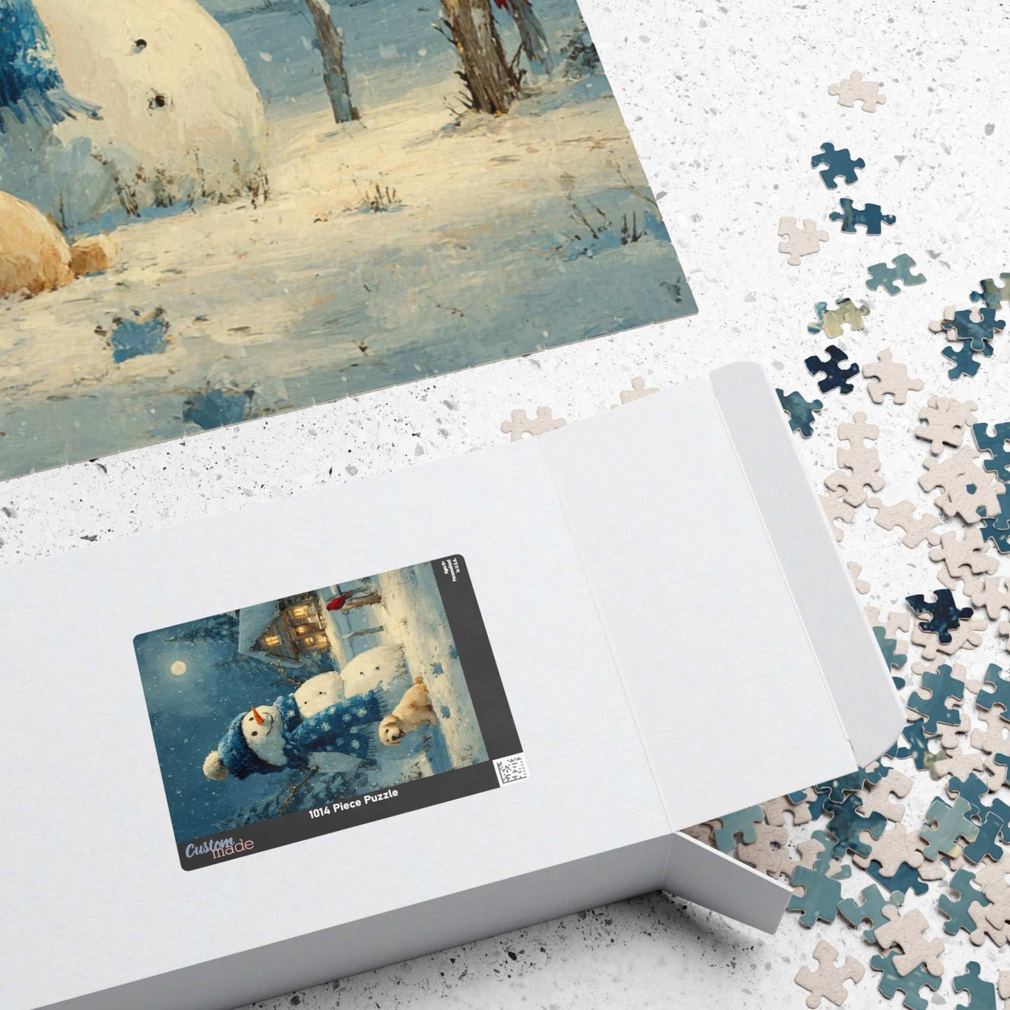 Frosty Fun With Friends - Cozy Winter Puzzle, Snowman Puppy and Bird Jigsaw , Ideal for Family Night or Solo Fun, Senior Brain Teaser, Gifts Puzzle The Puzzle Chest