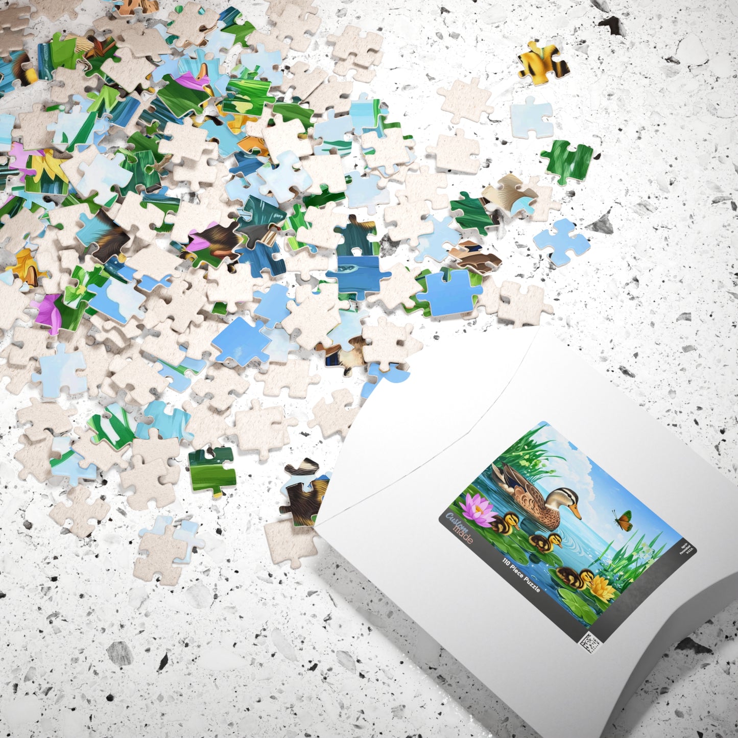 Mother Duck and Ducklings Puzzle | Scenic Pond Animal Jigsaw Game Puzzle The Puzzle Chest