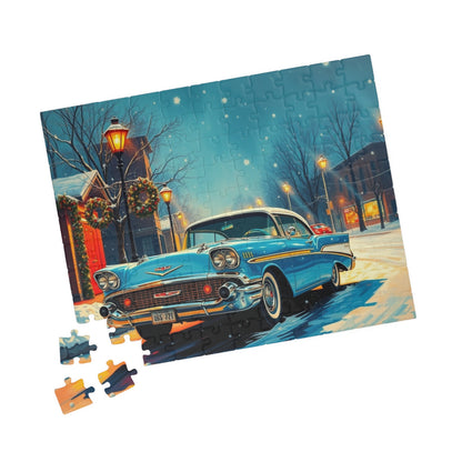 Vintage Car Puzzle - Retro 1957 Bel Air Jigsaw Game Puzzle The Puzzle Chest