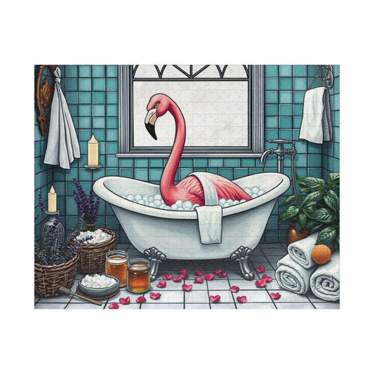 Spa Day Flamingo Puzzle (110-1014 Piece) - Charming Holiday Birthday Gift for Friends, Family Bonding Time, Game Night, Puzzle Enthusiasts