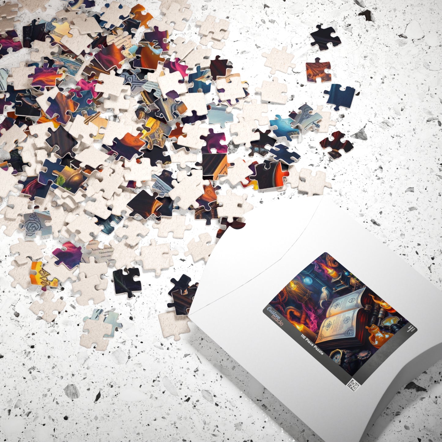 Cursed Ink Ritual - Mystical Spellbook Puzzle, Enchanting Halloween Jigsaw for Puzzle Lover Gothic Gift for Friend, Game Night, Brain Teaser